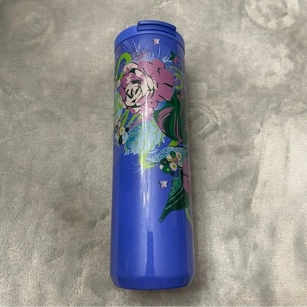 New! Starbucks floral tumbler poinsettia rose
